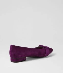 Delaney Purple Suede Flat Shoes -Lynx Shoes Shop DF12820PURSU 4