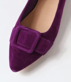Delaney Purple Suede Flat Shoes -Lynx Shoes Shop DF12820PURSU 5