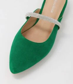 Domonic Emerald Suede Flat Shoes -Lynx Shoes Shop DF12821H15SU 5