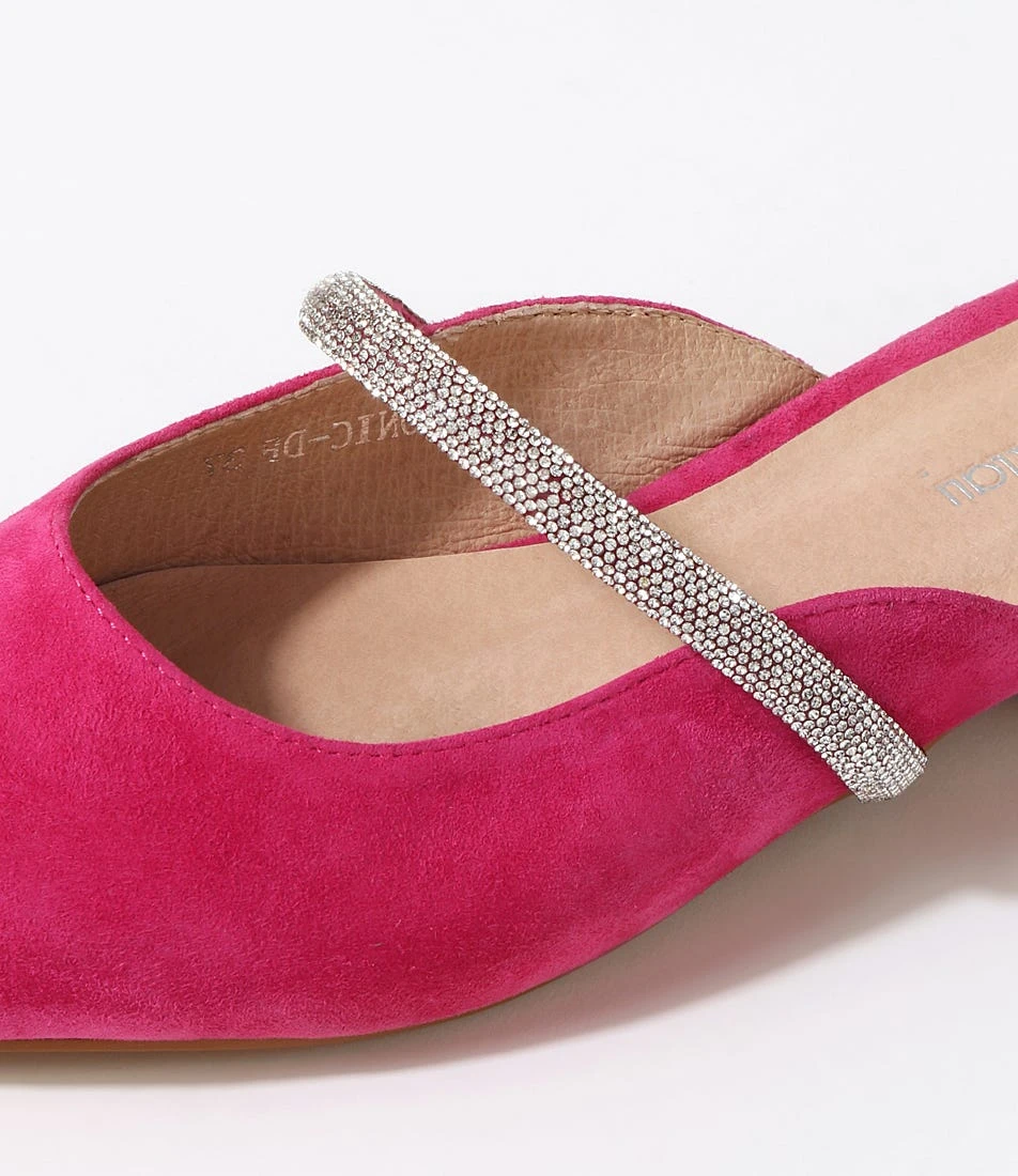 Domonic Fuchsia Suede Flat Shoes 7 Domonic Fuchsia Suede Flat Shoes - Image 5