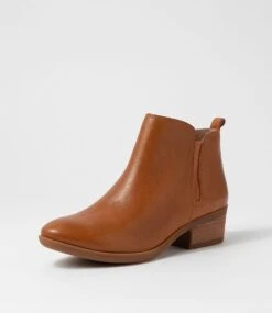 Zanie Whisky Leather Ankle Boots -Lynx Shoes Shop DF12823TEALE 3