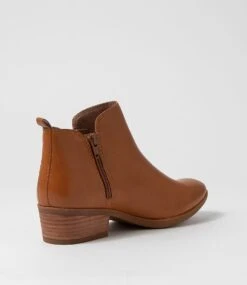Zanie Whisky Leather Ankle Boots -Lynx Shoes Shop DF12823TEALE 4