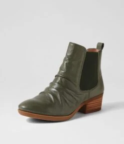Zuri Forest Leather Ankle Boots -Lynx Shoes Shop DF12824H22LE 3