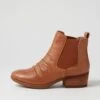 Zuri Dark Tan Leather Ankle Boots 1 Zuri Dark Tan Leather Ankle Boots -Lynx Shoes Shop DF12824TAOLE 2