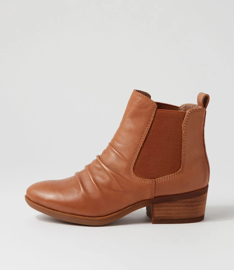 Zuri Dark Tan Leather Ankle Boots 3 Zuri Dark Tan Leather Ankle Boots