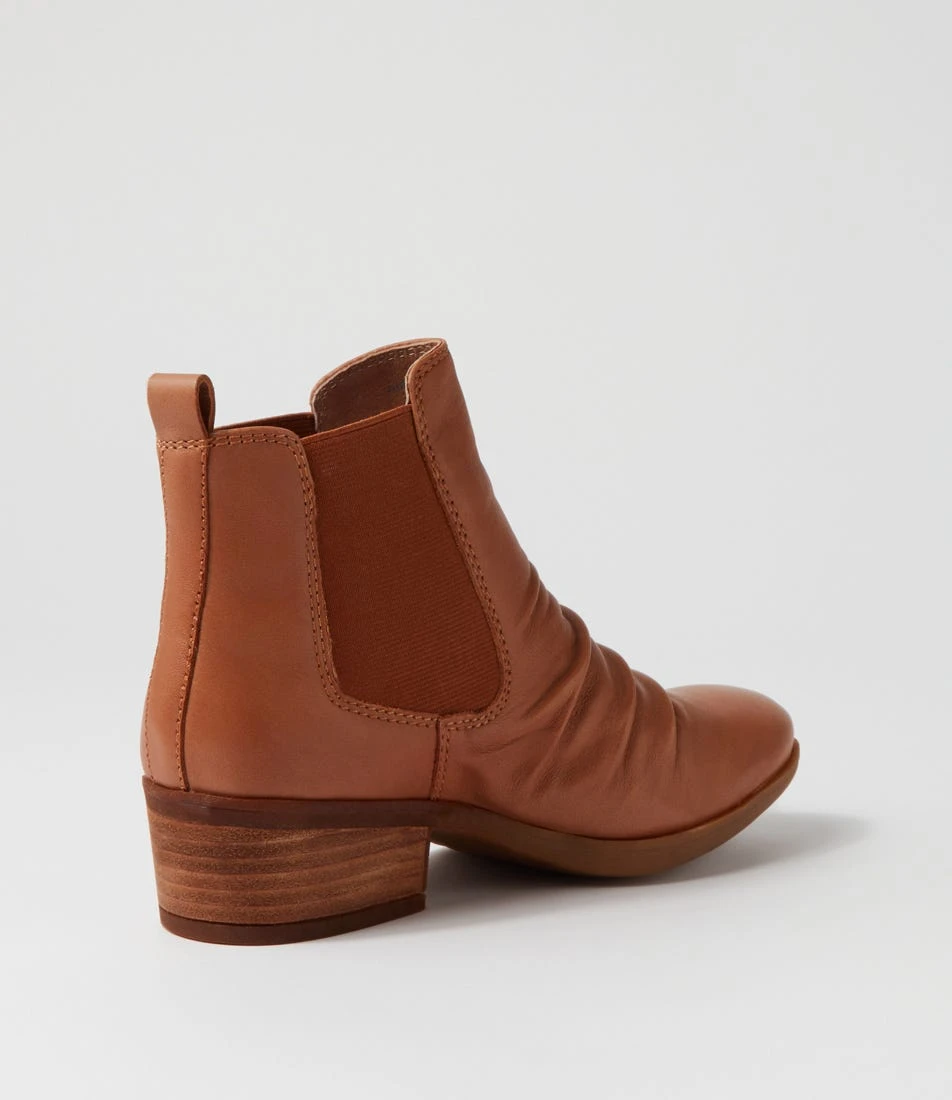 Zuri Dark Tan Leather Ankle Boots 5 Zuri Dark Tan Leather Ankle Boots - Image 3