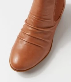 Zuri Dark Tan Leather Ankle Boots 10 Zuri Dark Tan Leather Ankle Boots -Lynx Shoes Shop DF12824TAOLE 5