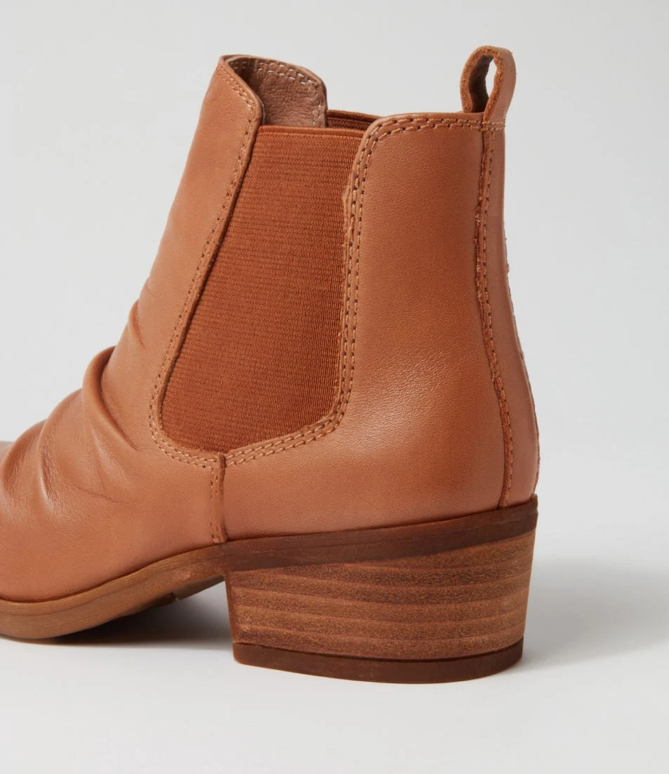 Zuri Dark Tan Leather Ankle Boots 7 Zuri Dark Tan Leather Ankle Boots - Image 5