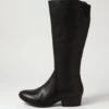 Zesto Black Leather Knee High Boots 1 Zesto Black Leather Knee High Boots -Lynx Shoes Shop DF12828B66LE 2