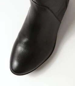 Zesto Black Leather Knee High Boots -Lynx Shoes Shop DF12828B66LE 5