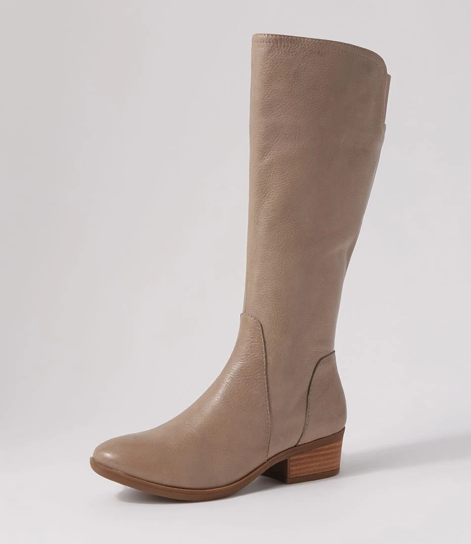 Zesto Dark Stone Leather Knee High Boots 4 Zesto Dark Stone Leather Knee High Boots - Image 2