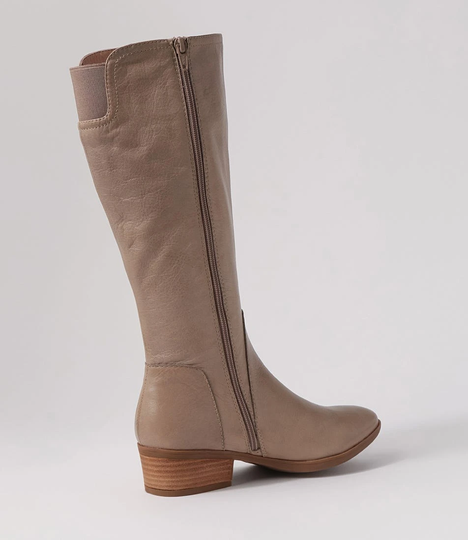 Zesto Dark Stone Leather Knee High Boots 5 Zesto Dark Stone Leather Knee High Boots - Image 3