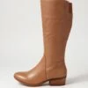 Zesto Dark Tan Leather Knee High Boots 1 Zesto Dark Tan Leather Knee High Boots -Lynx Shoes Shop DF12828TAOLE 2