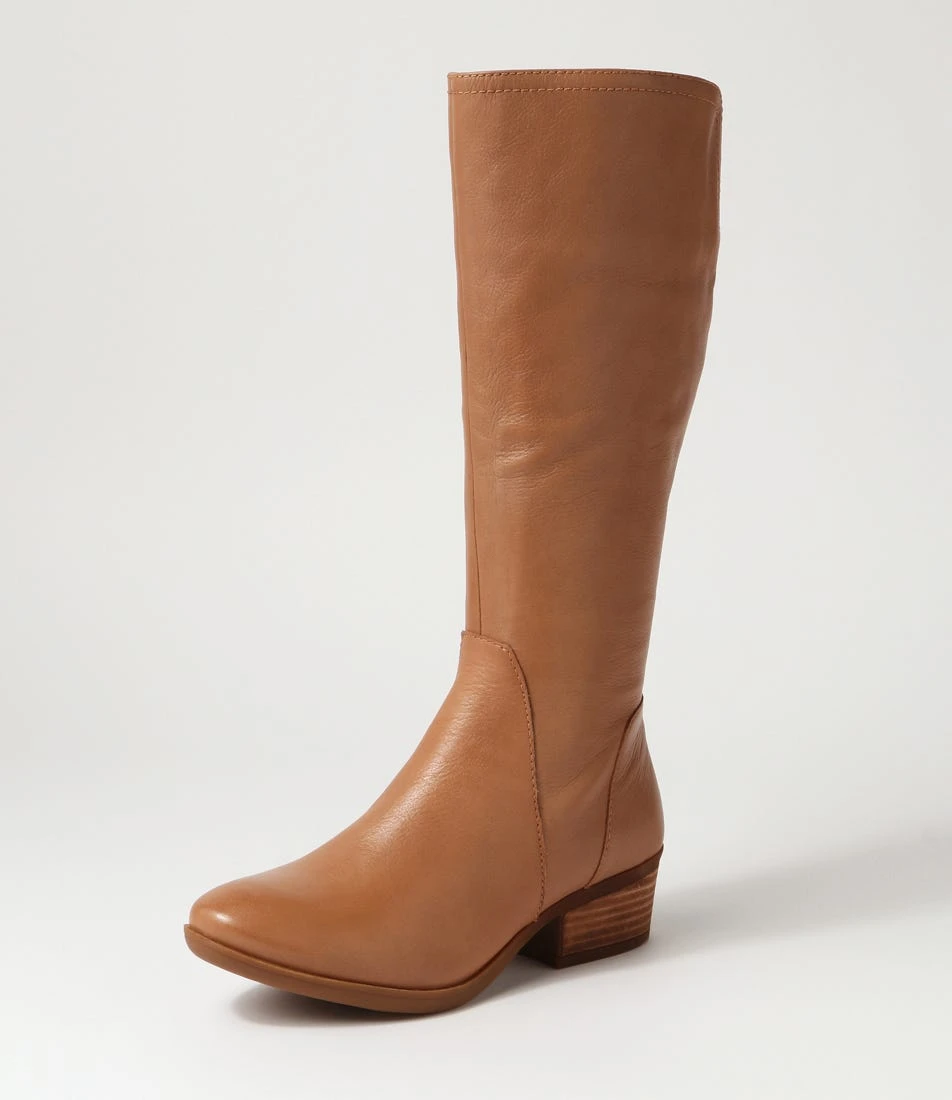Zesto Dark Tan Leather Knee High Boots 4 Zesto Dark Tan Leather Knee High Boots - Image 2