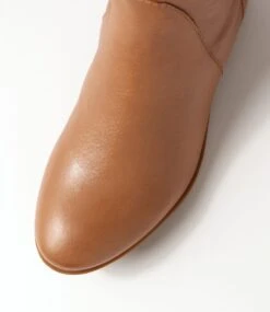 Zesto Dark Tan Leather Knee High Boots 10 Zesto Dark Tan Leather Knee High Boots -Lynx Shoes Shop DF12828TAOLE 5