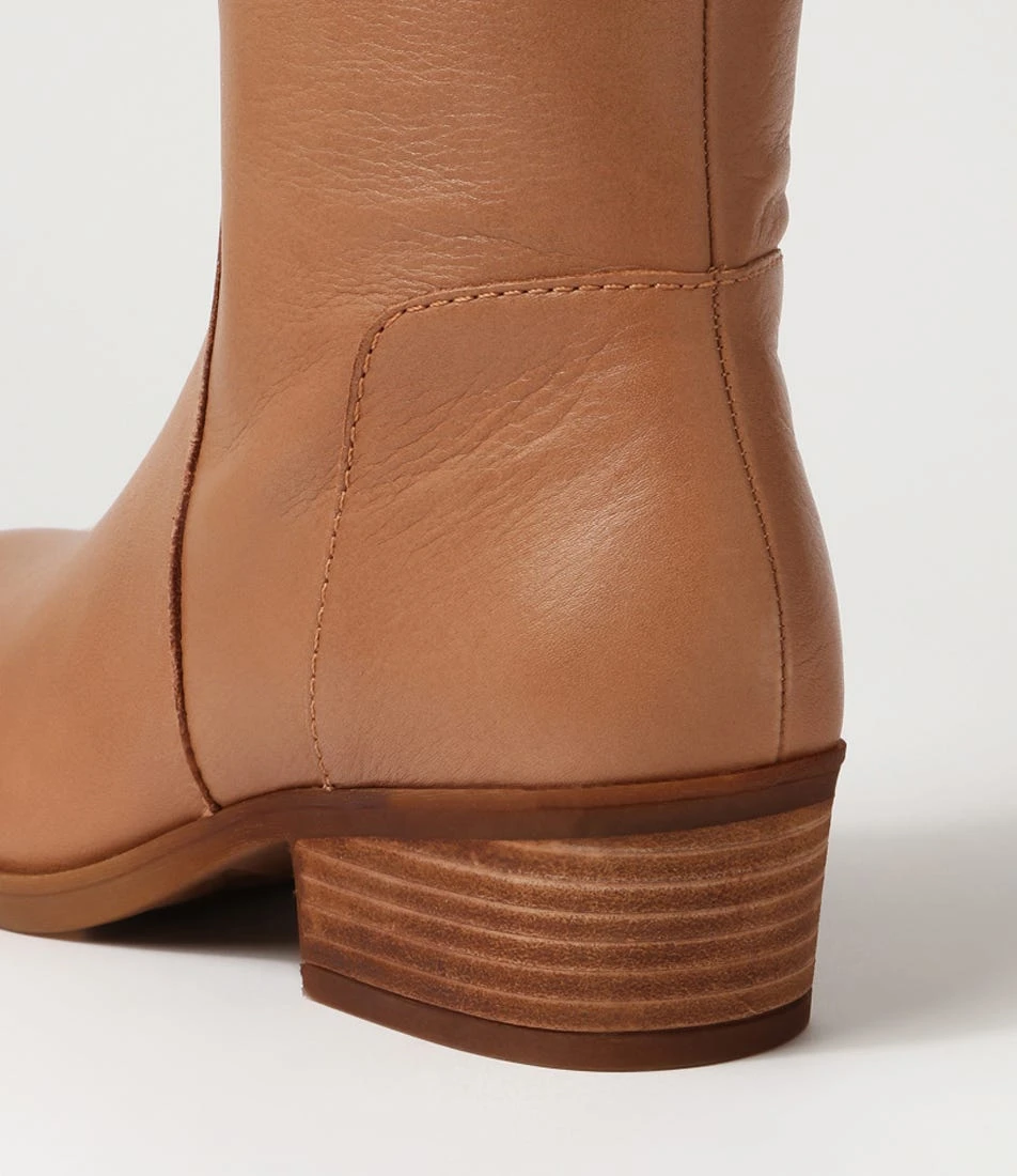 Zesto Dark Tan Leather Knee High Boots 7 Zesto Dark Tan Leather Knee High Boots - Image 5