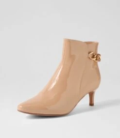 Tiannat Nude Patent Leather Ankle Boots 8 Tiannat Nude Patent Leather Ankle Boots -Lynx Shoes Shop DF12829NDUPL 3