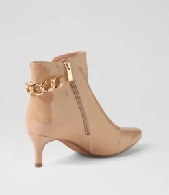 Tiannat Nude Patent Leather Ankle Boots 9 Tiannat Nude Patent Leather Ankle Boots -Lynx Shoes Shop DF12829NDUPL 4
