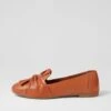 Stella Tan Leather Flat Shoes -Lynx Shoes Shop DF12830TANLE 2