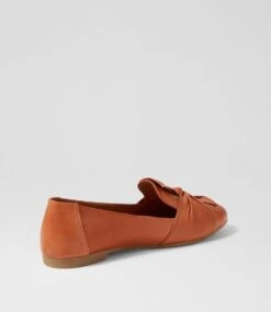 Stella Tan Leather Flat Shoes -Lynx Shoes Shop DF12830TANLE 4