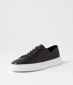 Oaks Black Leather Sneakers -Lynx Shoes Shop DF12857BLALE 3