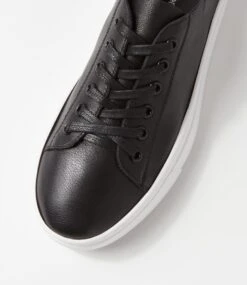 Oaks Black Leather Sneakers -Lynx Shoes Shop DF12857BLALE 5