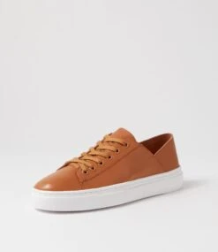 Oaks Dark Tan Leather Sneakers -Lynx Shoes Shop DF12857TAOLE 3