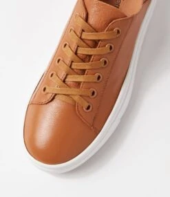 Oaks Dark Tan Leather Sneakers -Lynx Shoes Shop DF12857TAOLE 5