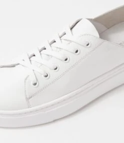 Oaks White Leather Sneakers -Lynx Shoes Shop DF12857WHILE 6