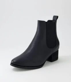 Jenika Black Leather Ankle Boots 8 Jenika Black Leather Ankle Boots -Lynx Shoes Shop DF12858B66LE 3
