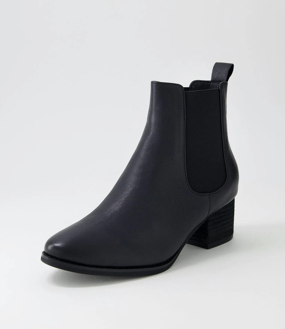 Jenika Black Leather Ankle Boots 4 Jenika Black Leather Ankle Boots - Image 2