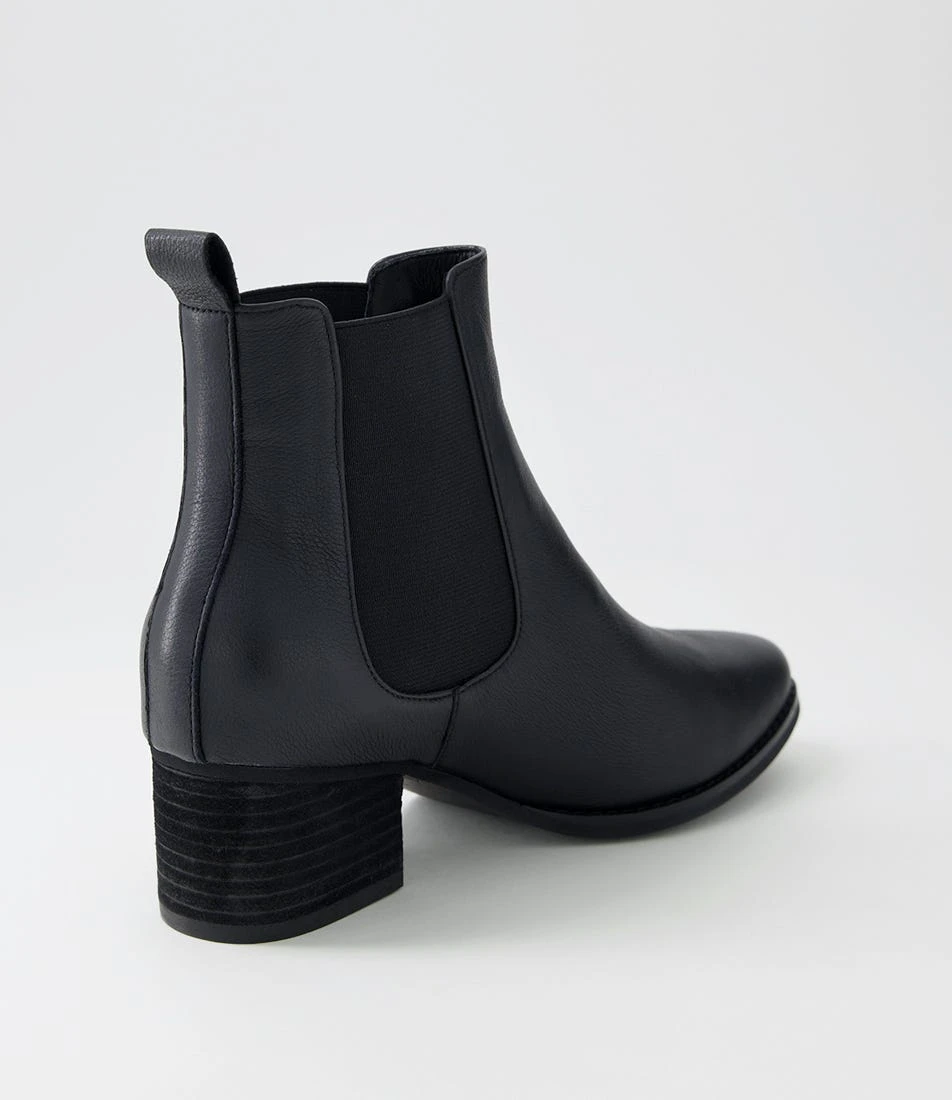 Jenika Black Leather Ankle Boots 5 Jenika Black Leather Ankle Boots - Image 3