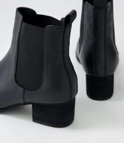 Jenika Black Leather Ankle Boots 11 Jenika Black Leather Ankle Boots -Lynx Shoes Shop DF12858B66LE 6