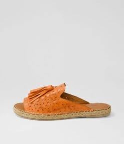 Phinza Orange Leather Sandals