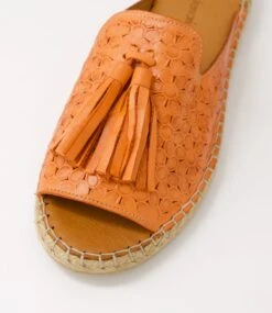 Phinza Orange Leather Sandals -Lynx Shoes Shop DF12868ORALE 5