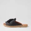 Phinta Black Leather Slides -Lynx Shoes Shop DF12871BLALE 2
