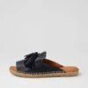 Phinta Navy Leather Slides -Lynx Shoes Shop DF12871DBYLE 2