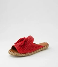 Phinta Red Leather Slides -Lynx Shoes Shop DF12871REDLE 3