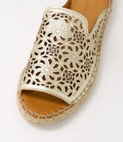 Pips Pale Gold Leather Slides -Lynx Shoes Shop DF12874F39LE 5
