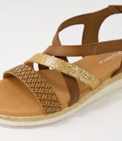 Andreina Tan Multi Sandals -Lynx Shoes Shop DF12886TANHG 6