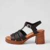 Engracia Black Leather Sandals -Lynx Shoes Shop DF12890BLALE 2