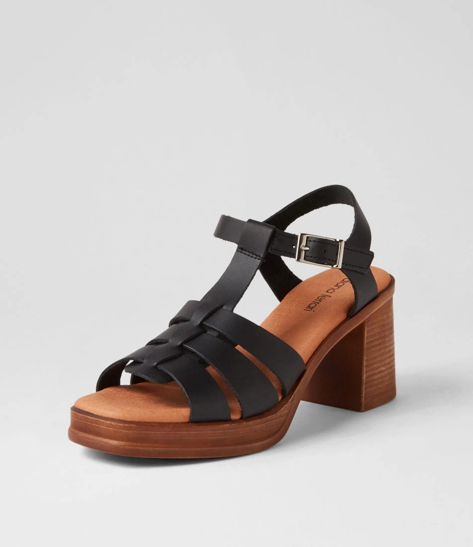 Engracia Black Leather Sandals 4 Engracia Black Leather Sandals - Image 2