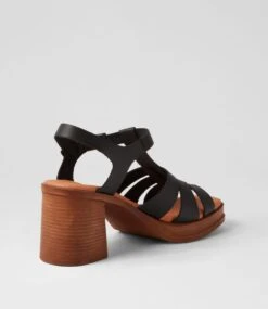 Engracia Black Leather Sandals 9 Engracia Black Leather Sandals -Lynx Shoes Shop DF12890BLALE 4