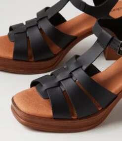 Engracia Black Leather Sandals 11 Engracia Black Leather Sandals -Lynx Shoes Shop DF12890BLALE 6