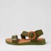 Jangel Pistachio Leather Sandals -Lynx Shoes Shop DF12896H92LE 2