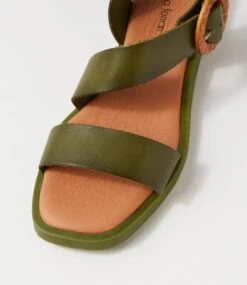 Jangel Pistachio Leather Sandals -Lynx Shoes Shop DF12896H92LE 5