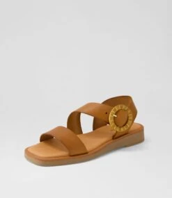 Jangel Tan Leather Sandals 8 Jangel Tan Leather Sandals -Lynx Shoes Shop DF12896TANLE 3