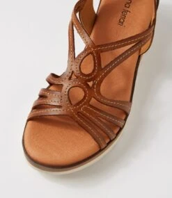 Jegeor Tan Leather Sandals 10 Jegeor Tan Leather Sandals -Lynx Shoes Shop DF12900TANLE 5