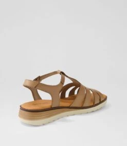 Begraciad Taupe Leather Sandals -Lynx Shoes Shop DF12909NGVLE 4