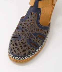 Yona Navy Tan Leather Heels 10 Yona Navy Tan Leather Heels -Lynx Shoes Shop DF12929DDWLE 5